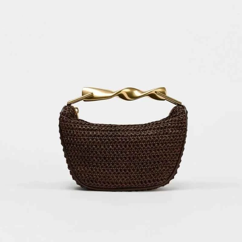 Half-Moon Beach Straw Shoulder Bags Women's