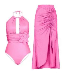 2PC Ruffe Bikini Set Women Swimwear Push Up Swimsuit Bottom Print Brazilian Biquini Bathing Suit - Norellé