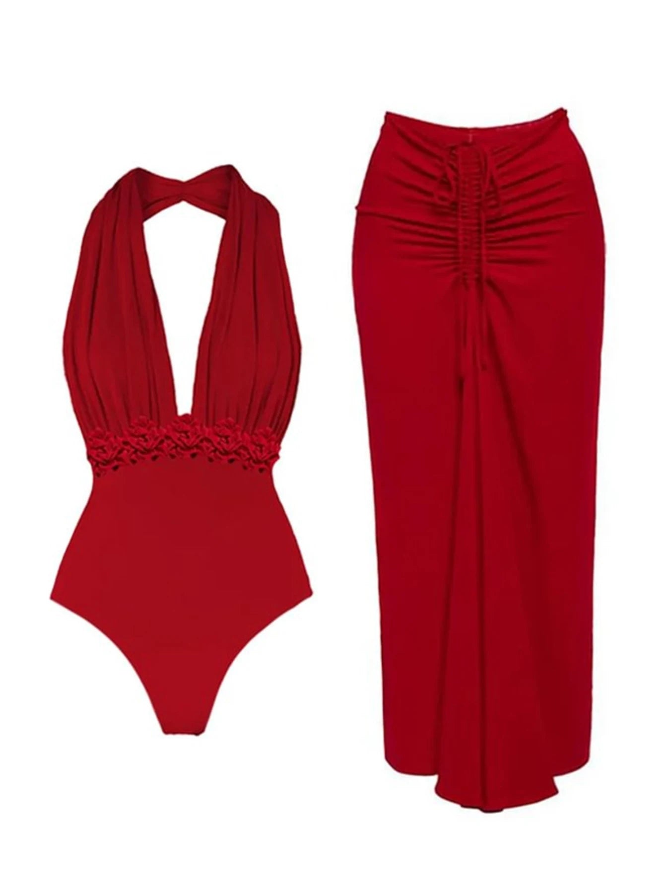 2PC Ruffe Bikini Set Women Swimwear Push Up Swimsuit Bottom Print Brazilian Biquini Bathing Suit - Norellé