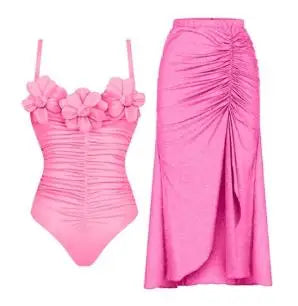 2PC Ruffe Bikini Set Women Swimwear Push Up Swimsuit Bottom Print Brazilian Biquini Bathing Suit - Norellé