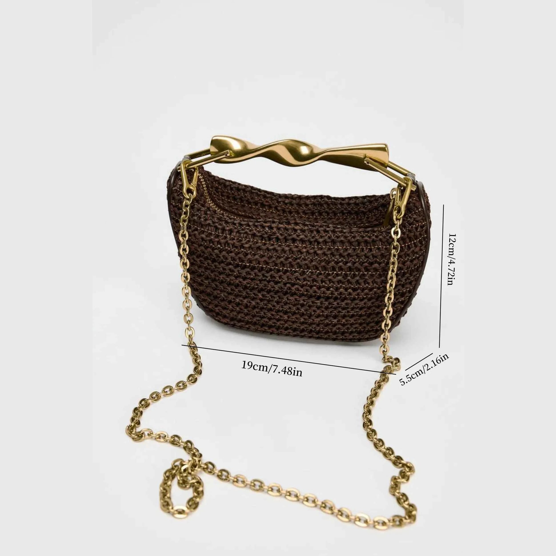 Half-Moon Beach Straw Shoulder Bags Women's