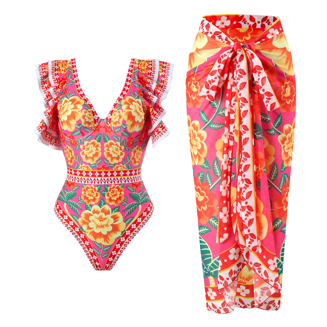 Women's Fashion One-piece Swimsuit Printing Suit - Norellé