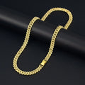 9mm Cuban Link Chain Alloy Single Row Drill Men's Necklace - Norellé