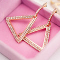 Exaggerated Geometry Triangle Copper Earrings For Women - Norellé