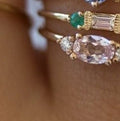 18K Gold Plating 4-piece Ring Set Simple Inlaid - Norellé
