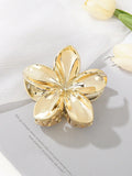 1 Pcs Fashion Spray Painted Egg Flower Hair - pcs gold