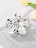 1 Pcs Fashion Spray Painted Egg Flower Hair - pcs sliver