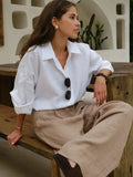 100% Cotton Versatile Lazy Casual Shirt Women’s