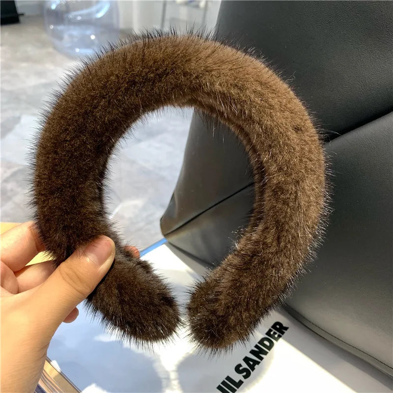 100% Real Mink Fur Headbands