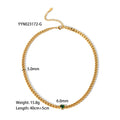 18K Gold-plated Inlaid Zircon Light Luxury Non-fading Stainless Steel Bracelet Necklace - Norellé