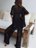 2 Piece Knitted Openwork Outfit for Women