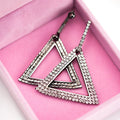 Exaggerated Geometry Triangle Copper Earrings For Women - Norellé