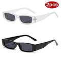 2pcs Narrow Frame Square Sunglasses Women - z03 / show as picture