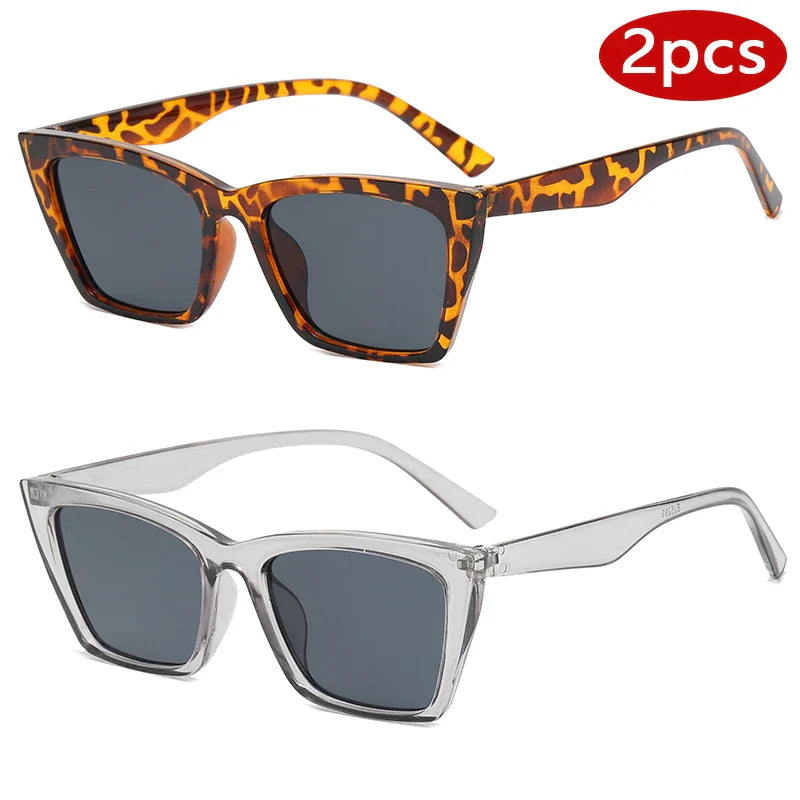 2pcs Vintage Cat Eye Sunglasses Women - z03
