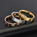 Stainless Steel Women's Five-pointed Star Inlaid Zircon Classic Style Plated 18K - Norellé