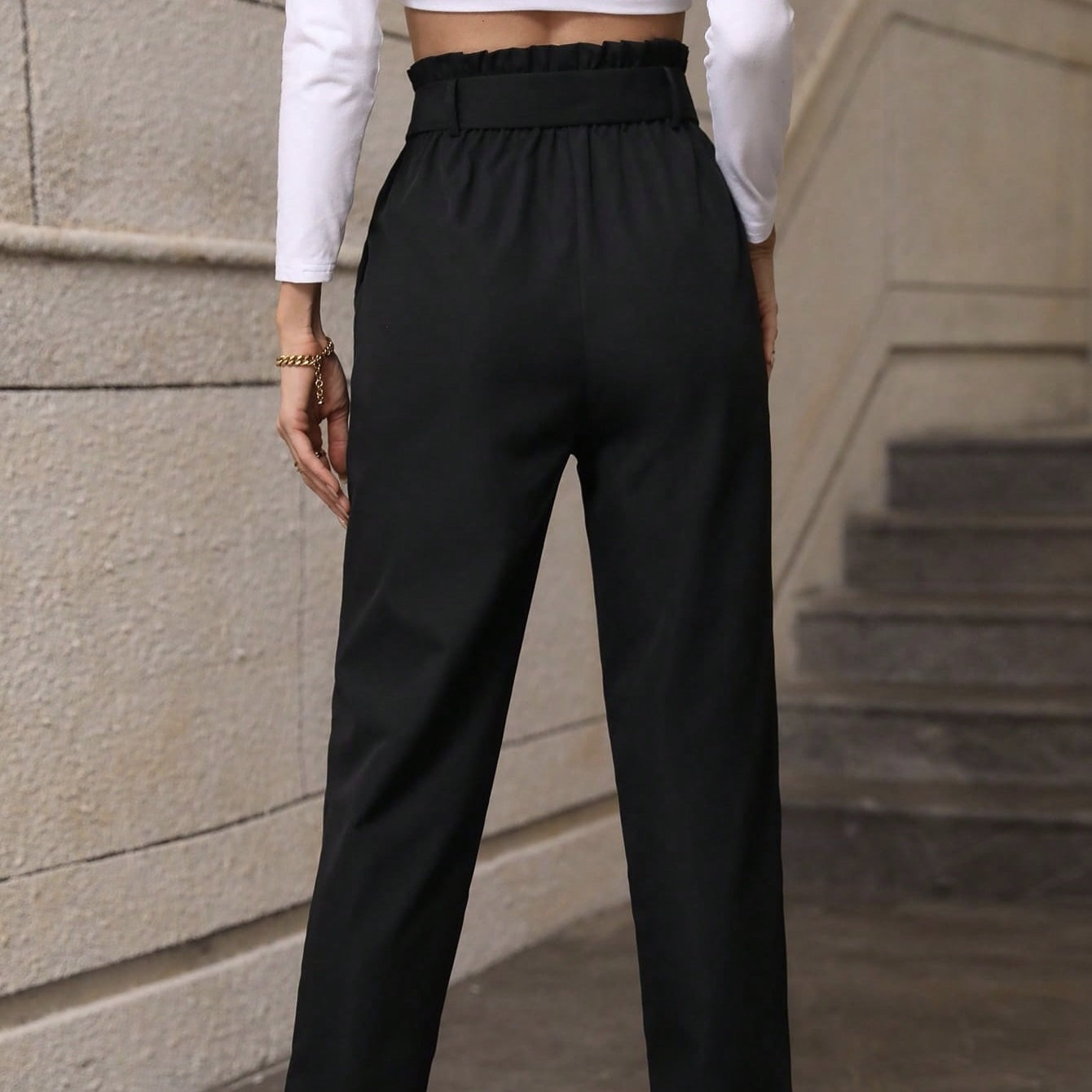 Ladies' Solid Color Slimming And Minimalist Pants - Norellé