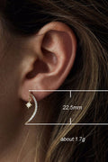 Women's XINGX Crescent Moon Earrings Fashion Micro Inlay - Norellé