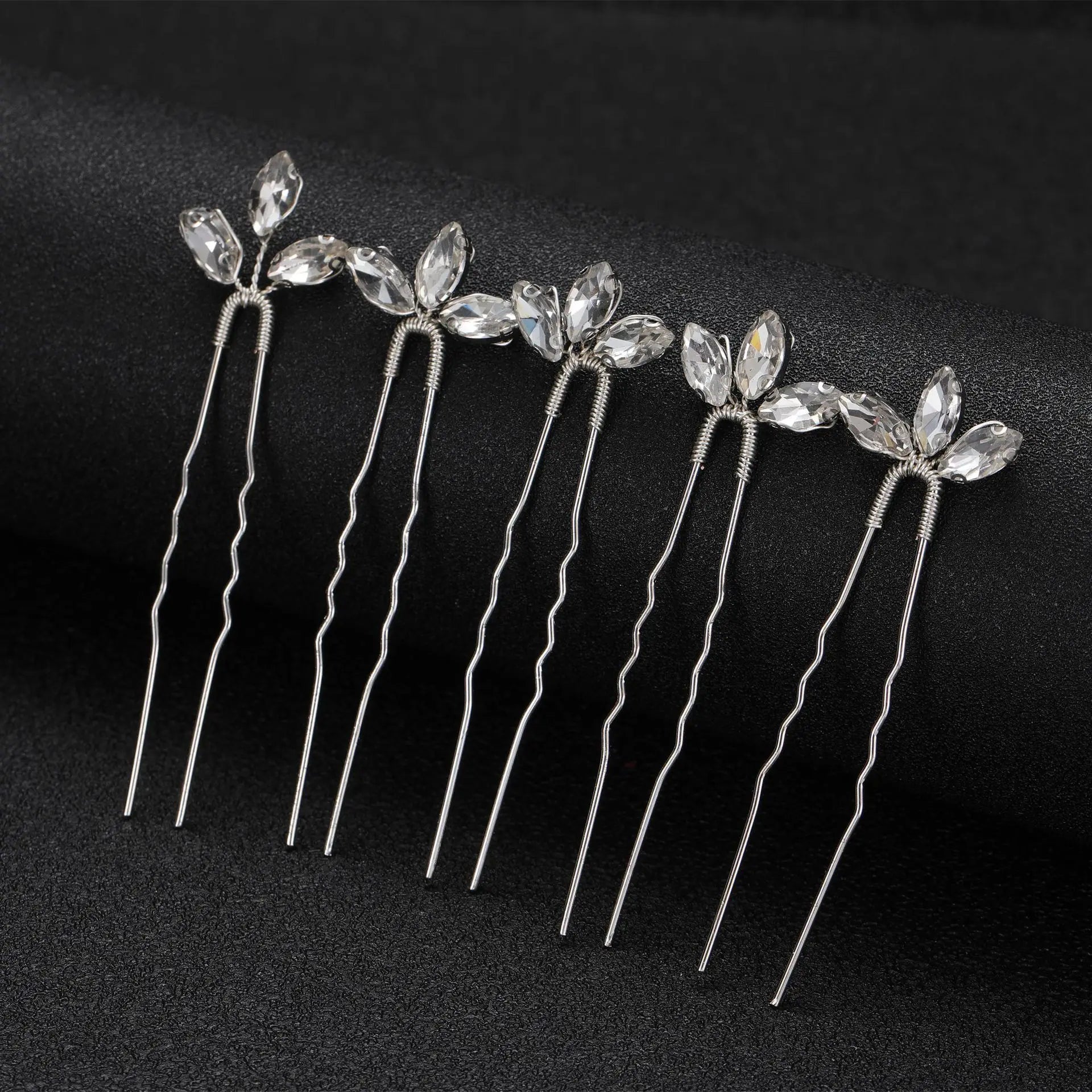 3Pcs Bridal Tiaras U-shaped Hairpin