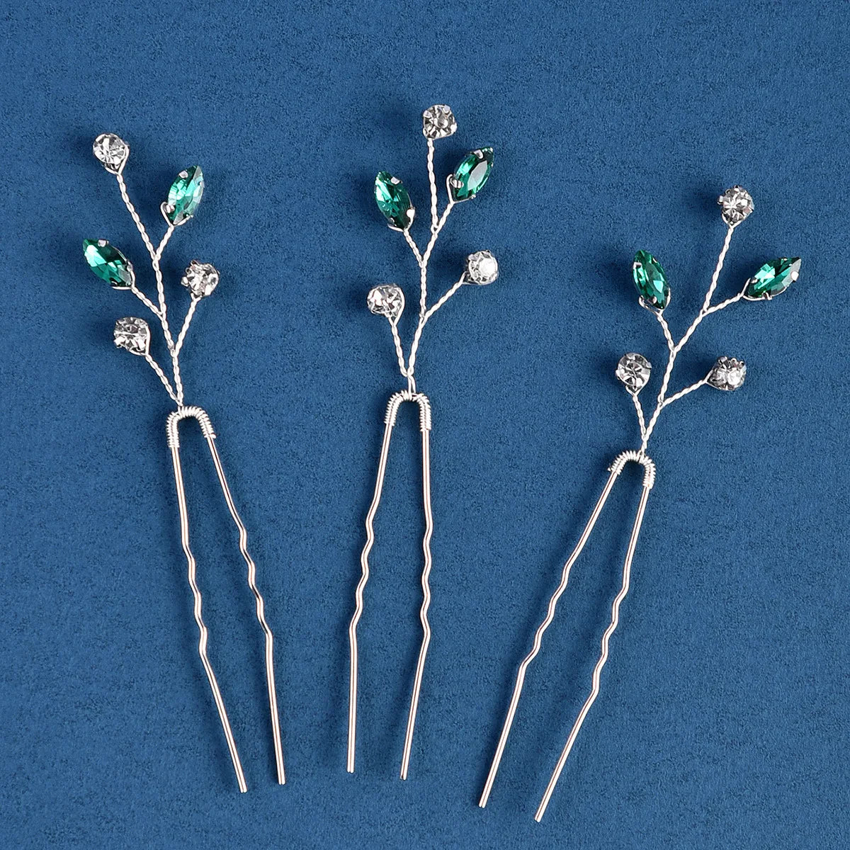 3Pcs Bridal Tiaras U-shaped Hairpin - Style 19