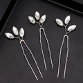 3Pcs Bridal Tiaras U-shaped Hairpin - Style 23