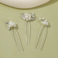3Pcs Bridal Tiaras U-shaped Hairpin - Style 27