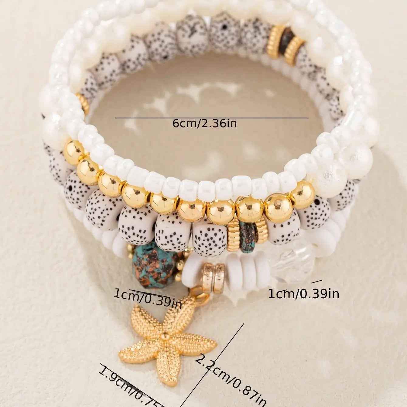 4 PCs Ethnic Pearls Elastic String Xingyue Bodhi - electronic accessories