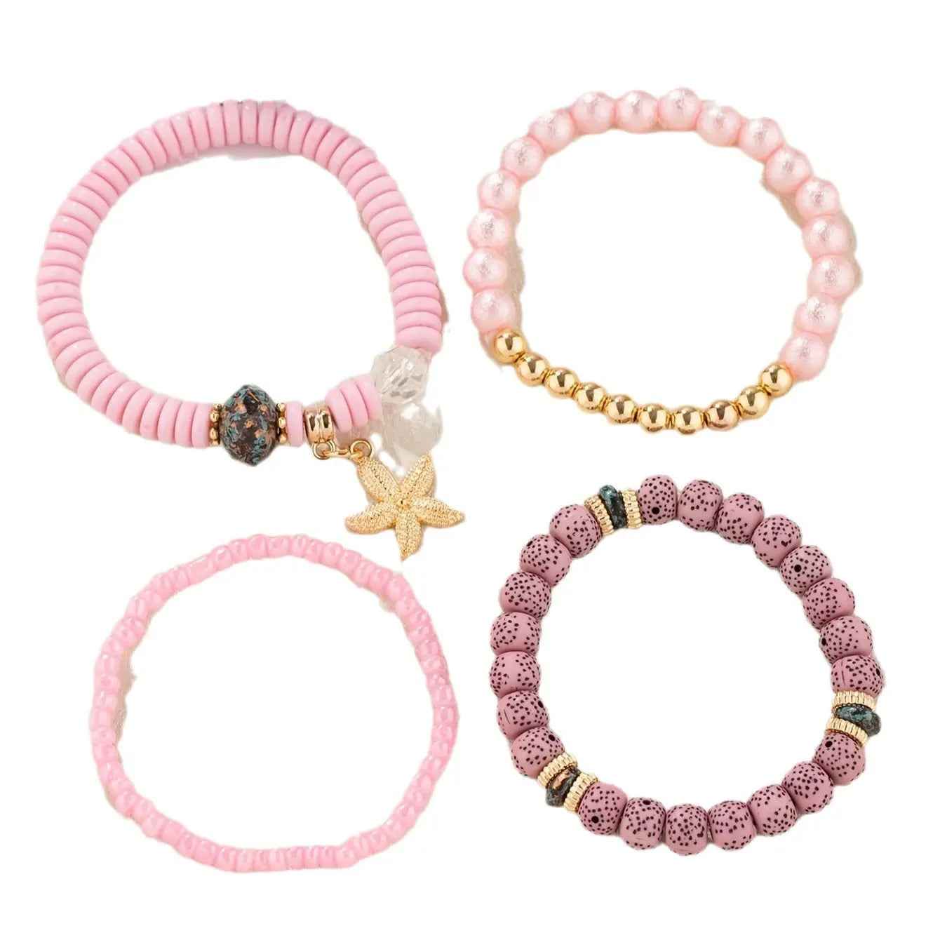 4 PCs Ethnic Pearls Elastic String Xingyue Bodhi - electronic accessories
