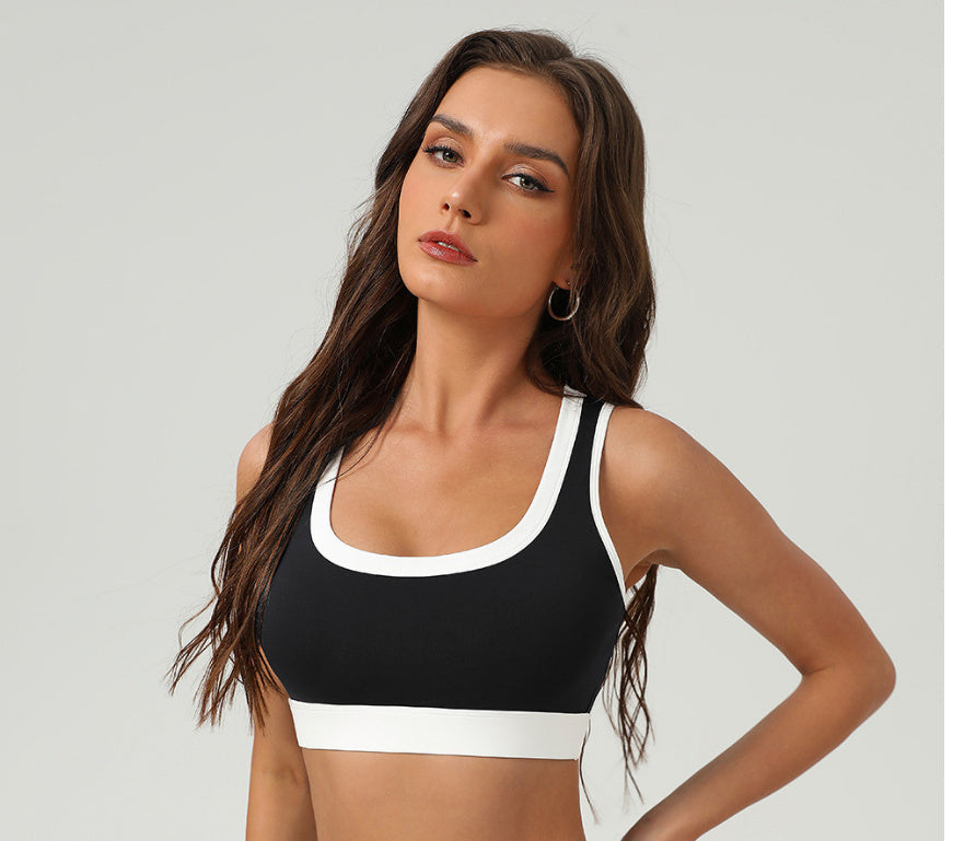 Color Matching Nude Feel Sports Underwear Quick-drying Shockproof Yoga Vest - Norellé