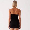Slim-fit Pleated Solid Color Sheath Jumpsuit Skirt - Norellé