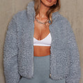 Fashion Cashmere Cardigan Short Jacket Lamb Wool Coat Women - Norellé