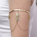Handcrafted Gold-plated Geometric Cuff Bracelets And Boho-chic Metal Tassel Arm Rings With Vintage-inspired Exaggerated Water Drop Designs, Offering Unisex Luxury Accessories In Open Bangle Styles - Norellé