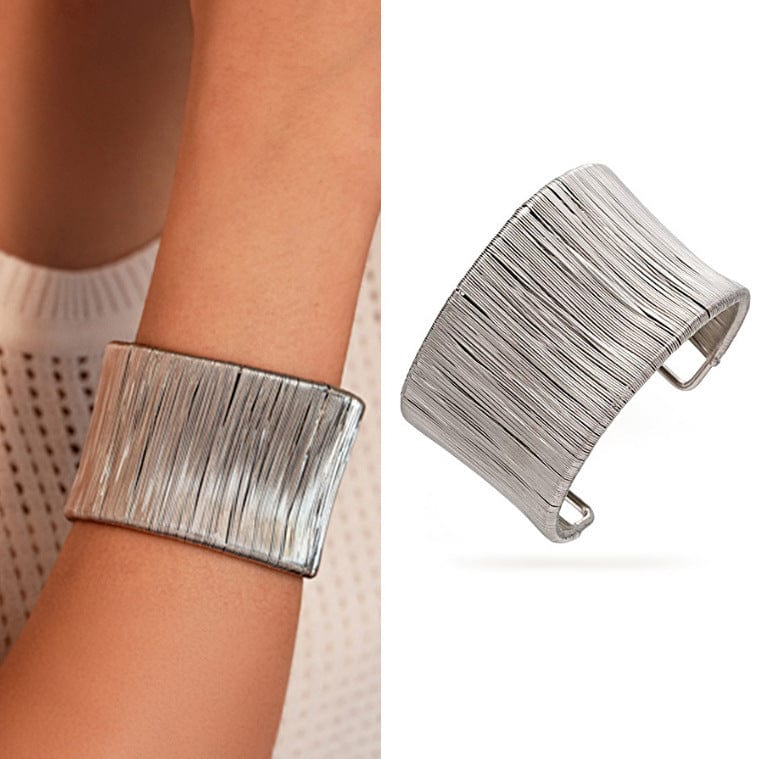 Handcrafted Gold-plated Geometric Cuff Bracelets And Boho-chic Metal Tassel Arm Rings With Vintage-inspired Exaggerated Water Drop Designs, Offering Unisex Luxury Accessories In Open Bangle Styles - Norellé