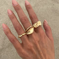 6Pcs/Set Vintage Sun Starfish Open Rings - 01
