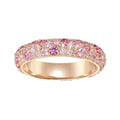 Gradient Diamond Ring Starry Sky Inlaid Rhinestone Ring Sweet Elegant Row Diamond - Norellé