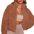Fashion Cashmere Cardigan Short Jacket Lamb Wool Coat Women - Norellé