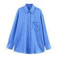 Loose Striped Shirt Pants Suit - Norellé