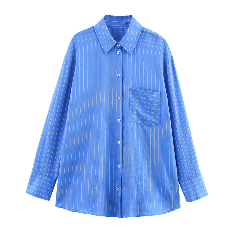 Loose Striped Shirt Pants Suit - Norellé