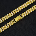 9mm Cuban Link Chain Alloy Single Row Drill Men's Necklace - Norellé