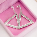 Exaggerated Geometry Triangle Copper Earrings For Women - Norellé