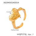 18K Gold Retro Easy Matching Design Geometric Inlaid Zircon Ring - Norellé
