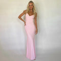 V-neck Strap Backless Sheath Dress Slim Fit Dress - Norellé