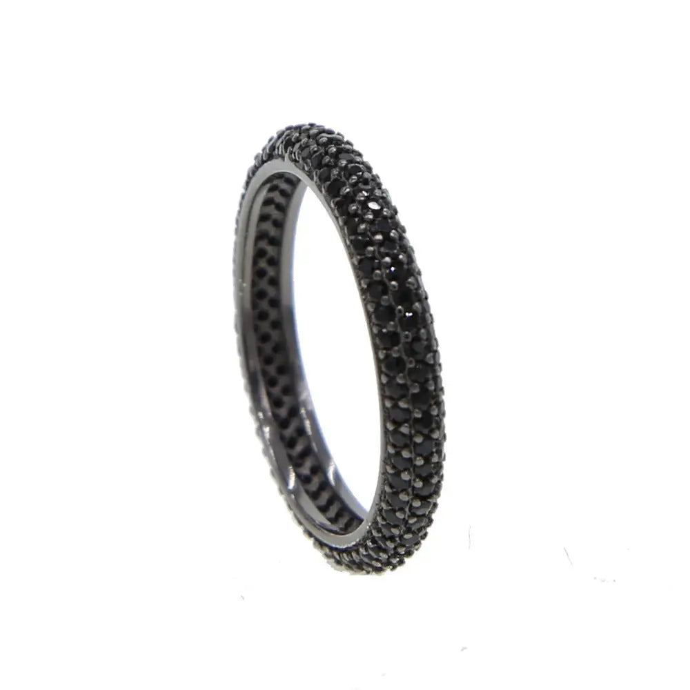 Three-color Full Rhinestone Zircon Ring Niche High Sense Women's Ring Ring - Norellé