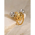 Stainless Steel Ball Adjustable Ring