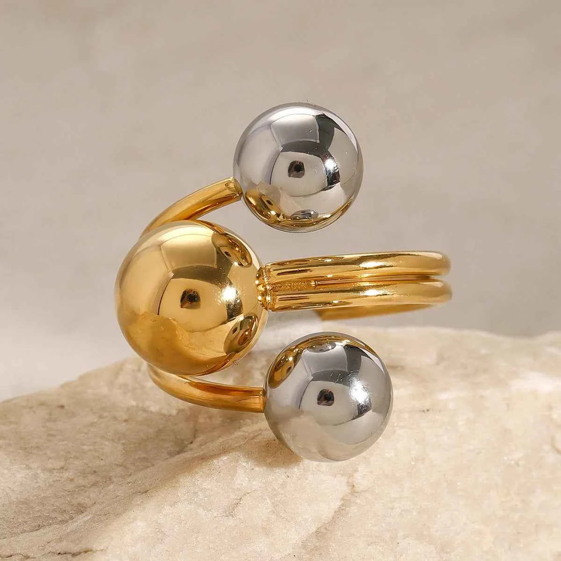 Stainless Steel Ball Adjustable Ring