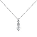 S925 Sterling Silver Round Zircon Ring Necklace And Earring Suit - Norellé