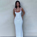 Backless Lace Up Sleeveless Versatile Knitted Dress - Norellé