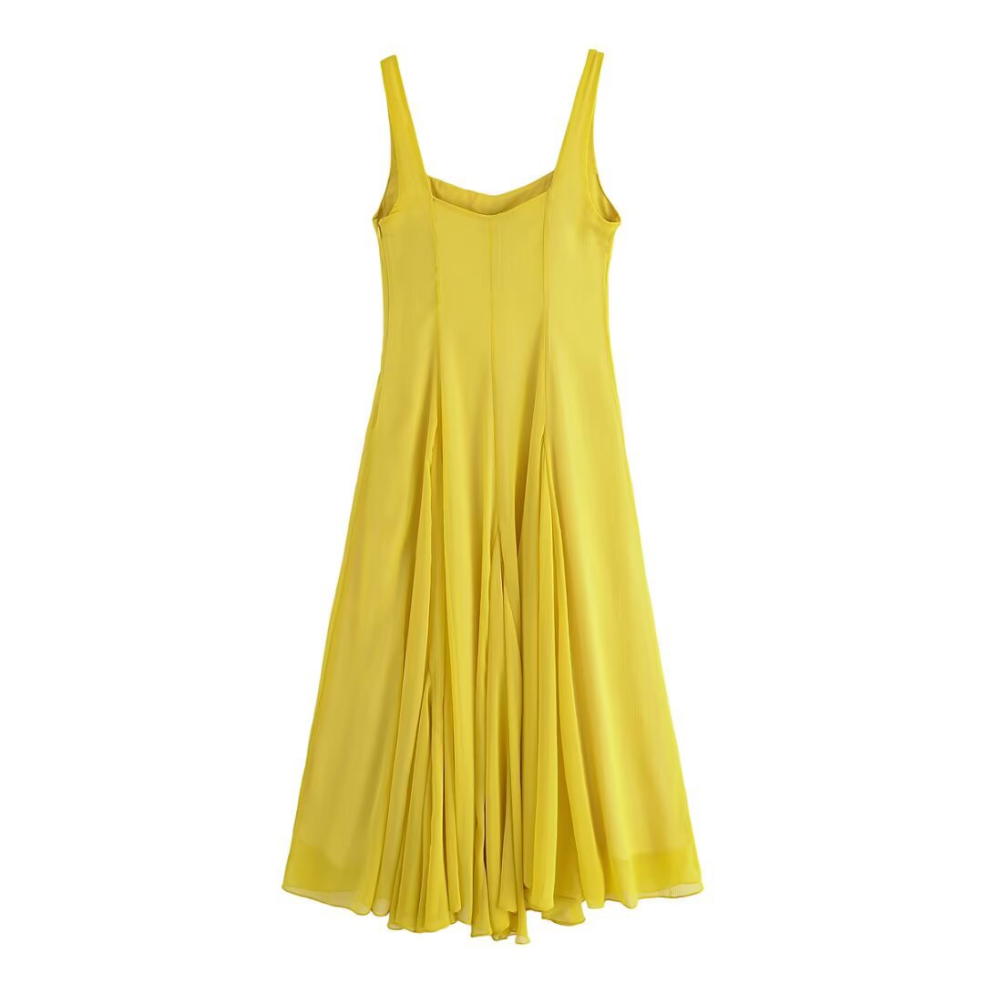 Temperament Fashion Wide Strap Midi Skirt Dress - Norellé