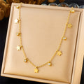 Simple Gold-plated Butterfly Wafer Accessory Pendant Chain - Norellé