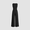 Women's Solid Color Loose Sleeveless Knitted Jumpsuit - Norellé
