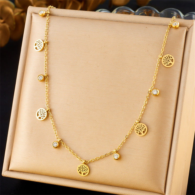 Simple Gold-plated Butterfly Wafer Accessory Pendant Chain - Norellé